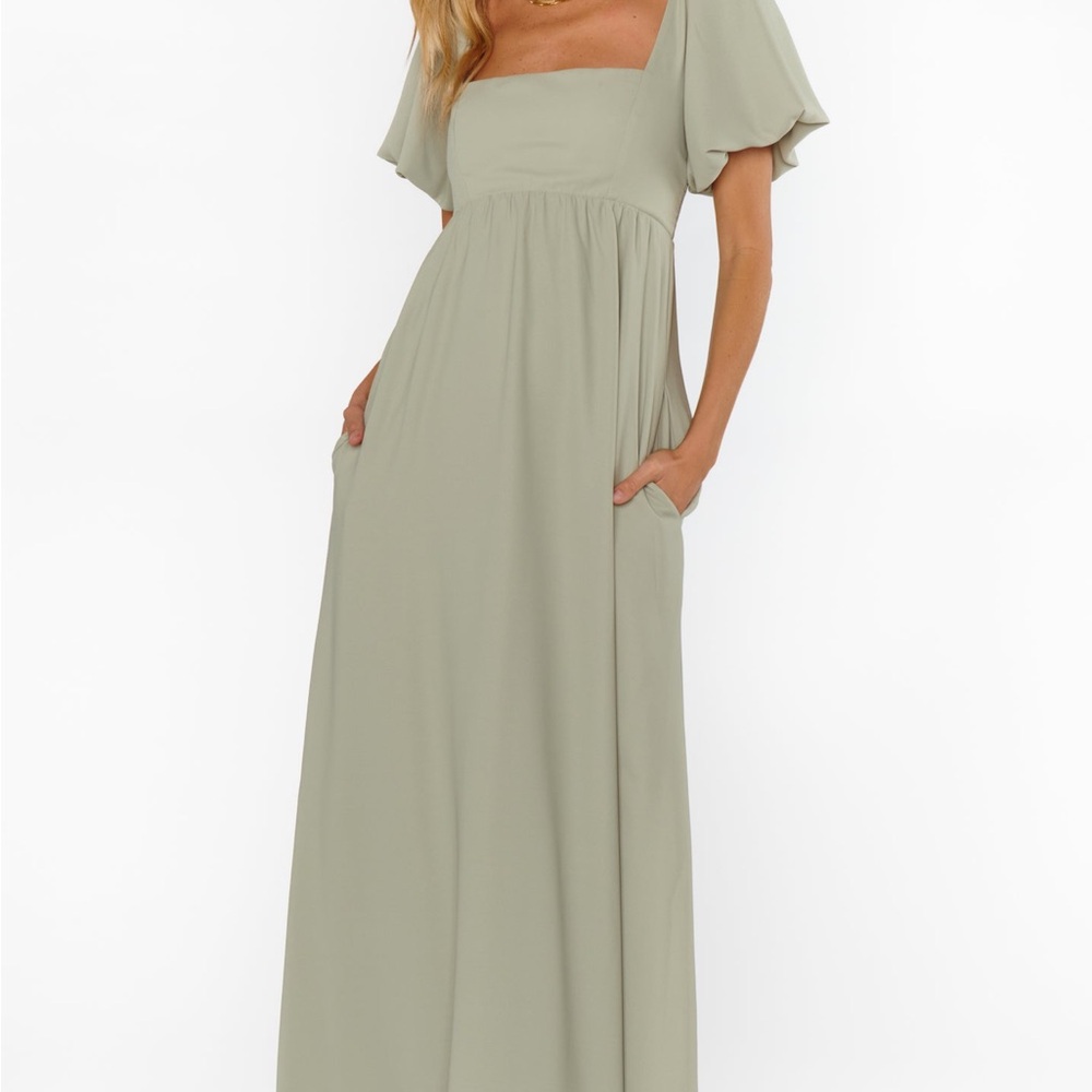 Sage Green Show me your Mumu Maxi Dress